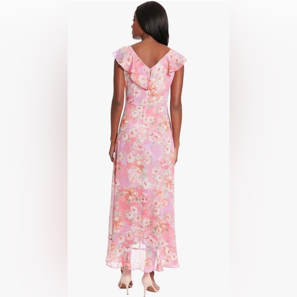 London Times size 8 faux wrap frill dress - Picture 4 of 13